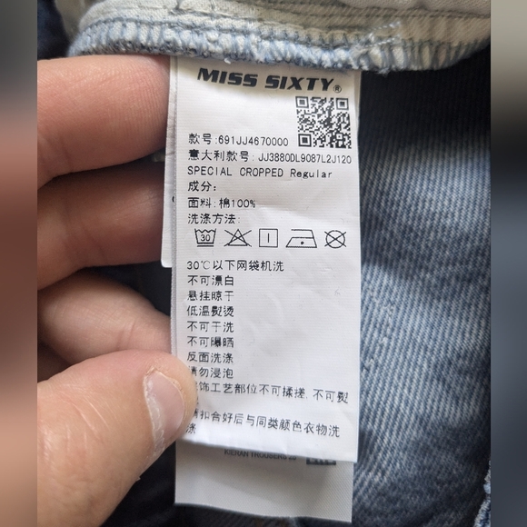 MISS SIXTY Women Straight Leg Women Jeans Size 30 CROP Regular Pants - Picture 11 of 15